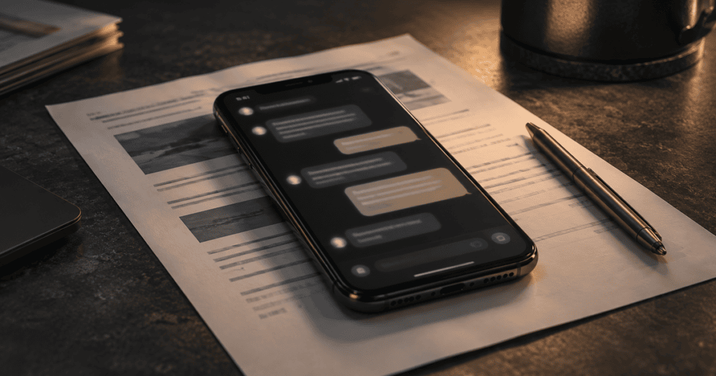 Kan en sms bruges som bevis i en civil sag?